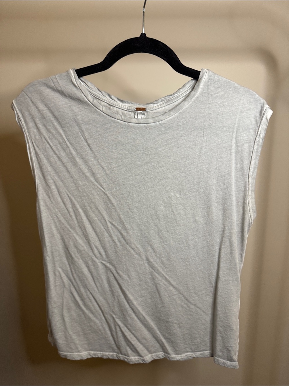 Free People Light Gray Sleeveless Crew Tank